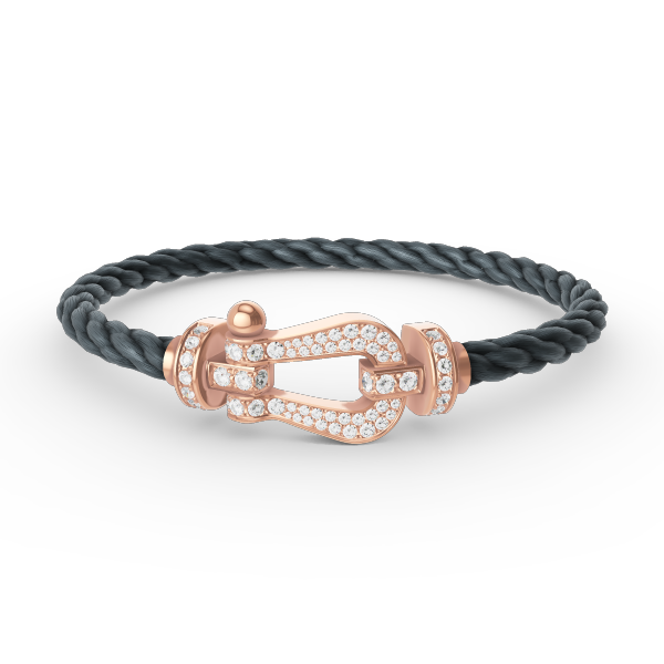 [Noble Jewelry]FORCE LARGE HORSESHOE FULL DIAMOND BRACELET ROSE GOLD