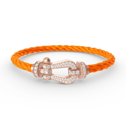 [Noble Jewelry]FORCE LARGE HORSESHOE FULL DIAMOND BRACELET ROSE GOLD