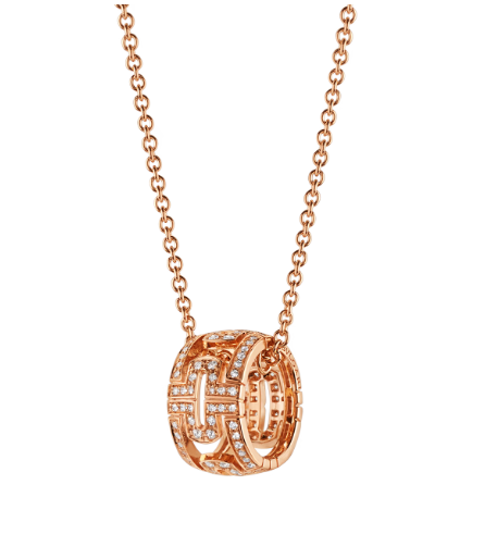 [Noble Jewelry]PARENTESI NECKLACE PINK GOLD DIAMOND