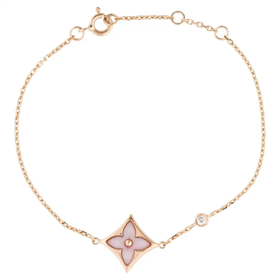 [Noble Jewelry]STAR 1 DIAMOND PINK GOLD BRACELET