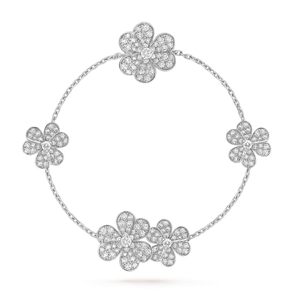 [Noble Jewelry]FRIVOLE SILVER 5 FLOWERS BRACELET