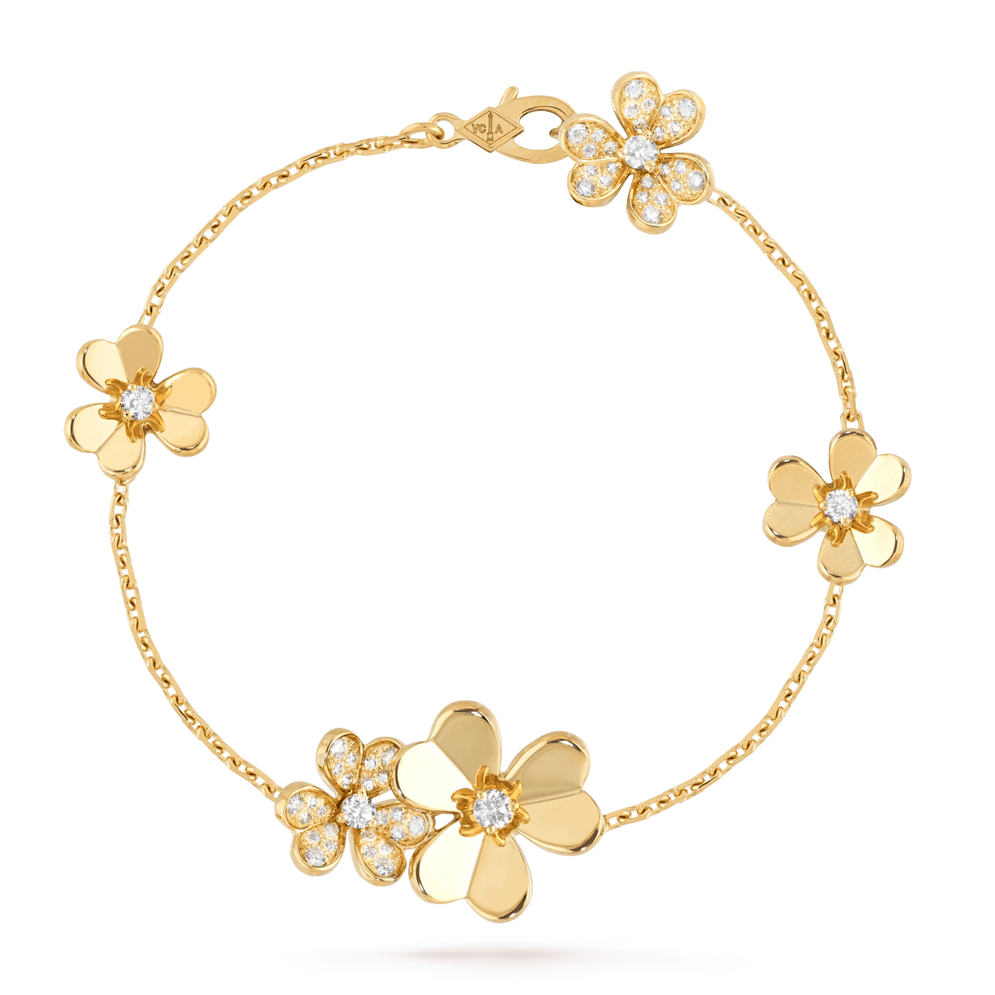 [Noble Jewelry]FRIVOLE GOLD 5 FLOWERS BRACELET