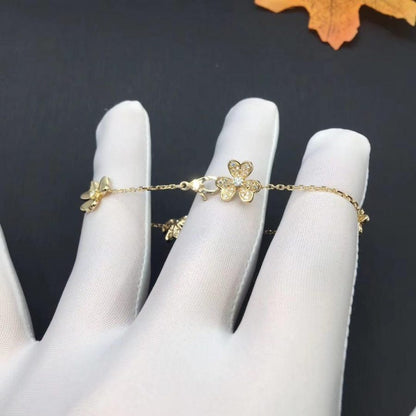 [Noble Jewelry]FRIVOLE GOLD 5 FLOWERS BRACELET