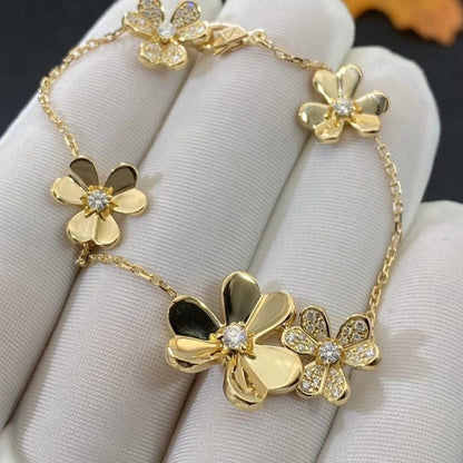 [Edler Schmuck]FRIVOLE GOLD 5 BLUMEN ARMBAND