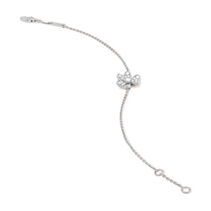 [Edler Schmuck]FRIVOLE SILBER BLUMEN DIAMANT ARMBAND 