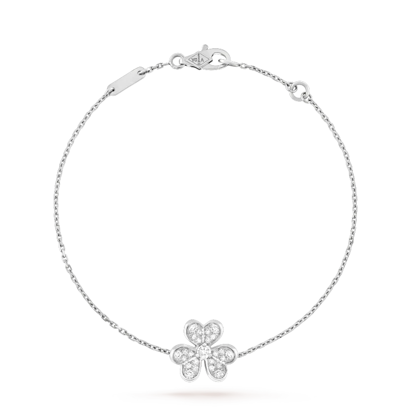 [Edler Schmuck]FRIVOLE SILBER BLUMEN DIAMANT ARMBAND 