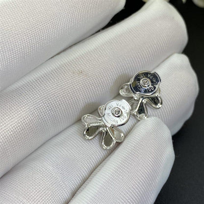 [Edler Schmuck]FRIVOLE MINI SILBERNE BLUMENOHRRINGE