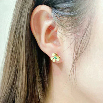 [Noble Jewelry]FRIVOLE  FLOWER MALACHITE EARRINGS