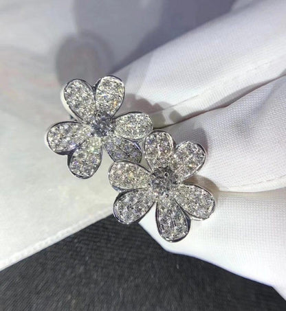 [Noble Jewelry]FRIVOLE SILVER FLOWER DIAMOND EARRINGS