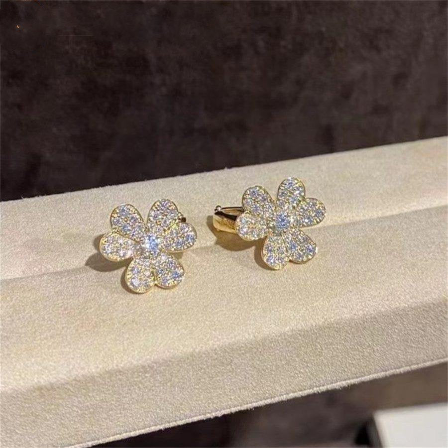 [Noble Jewelry]FRIVOLE GOLD FLOWER DIAMOND EARRINGS