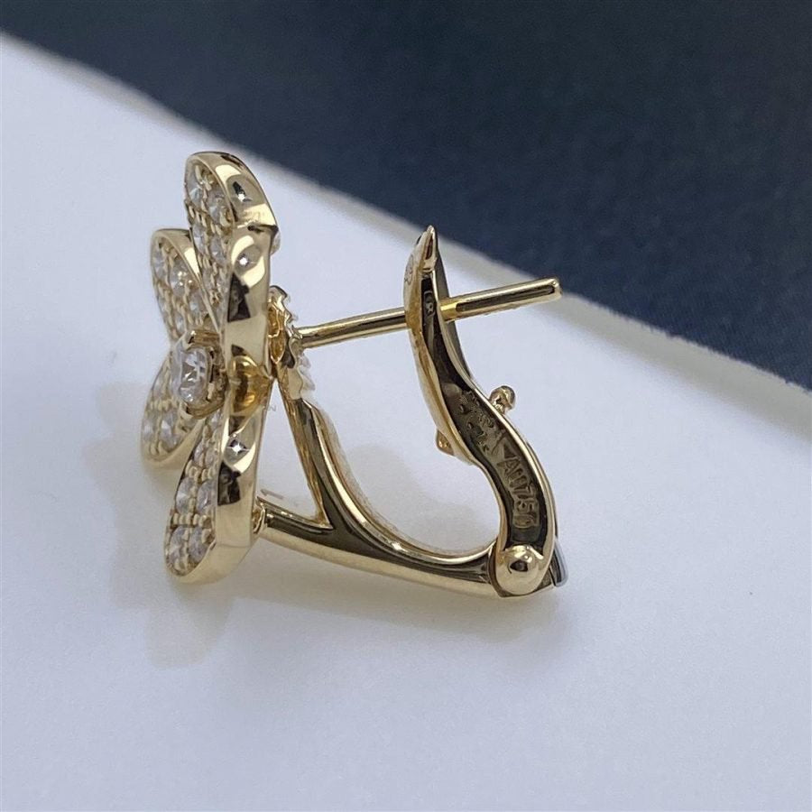 [Noble Jewelry]FRIVOLE GOLD FLOWER DIAMOND EARRINGS