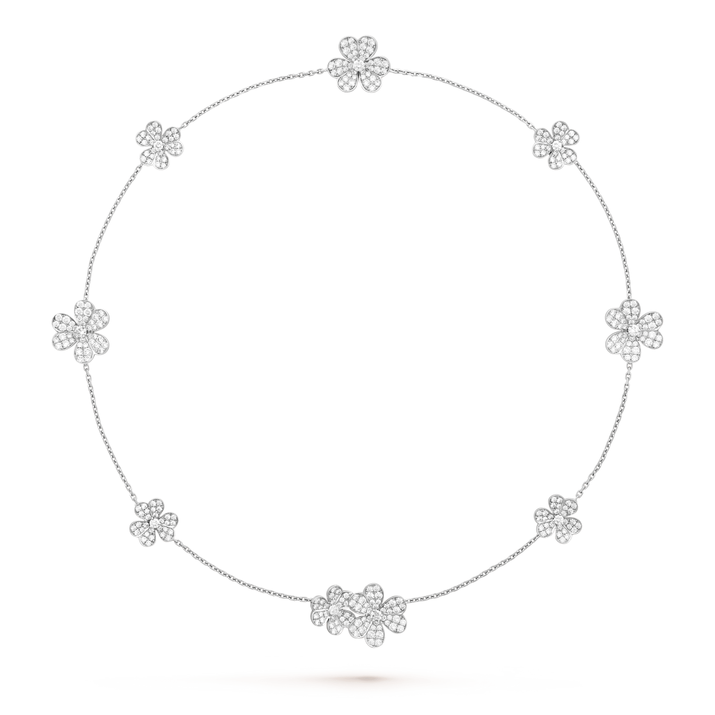 [Edler Schmuck]FRIVOLE SILBER 9 BLUMEN HALSKETTE