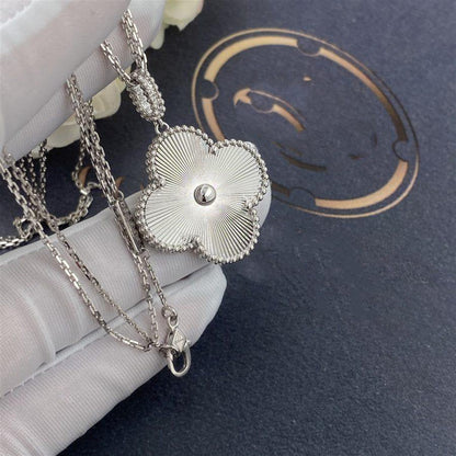 [Noble Jewelry]CLOVER 25MM SILVER BIG CLOVER NECKLACE