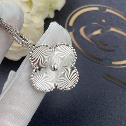 [Noble Jewelry]CLOVER 25MM SILVER BIG CLOVER NECKLACE