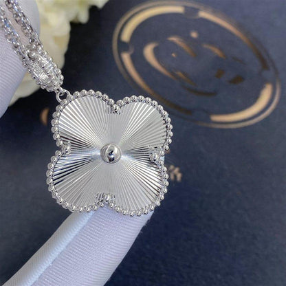 [Noble Jewelry]CLOVER 25MM SILVER BIG CLOVER NECKLACE