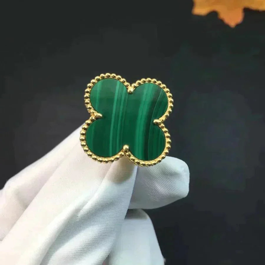 [Noble Jewelry]CLOVER MALACHITE RING