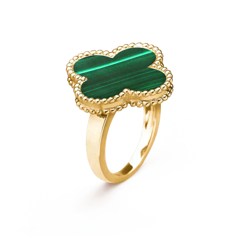 [Noble Jewelry]CLOVER MALACHITE RING