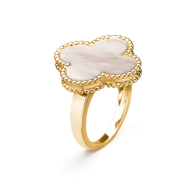 [Noble Jewelry]CLOVER WHITE MOP RING