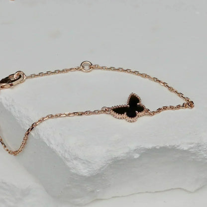 [Edler Schmuck] SCHMETTERLING ONYX SCHMETTERLING ARMBAND