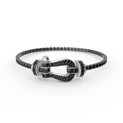 [Edler Schmuck]FORCE GROSSES HUFEISEN-TENNISARMBAND MIT VOLLEN DIAMANTEN 